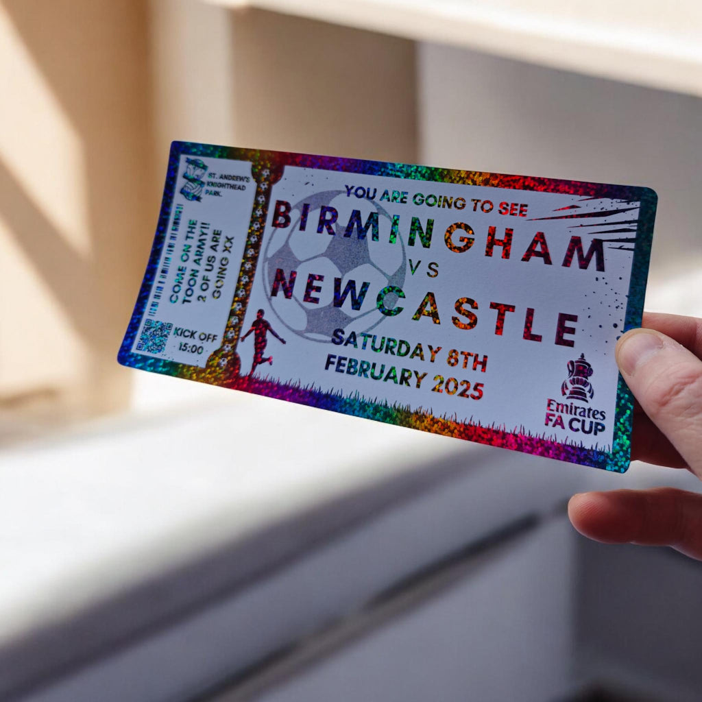 Birmingham Newcastle Foil Ticket