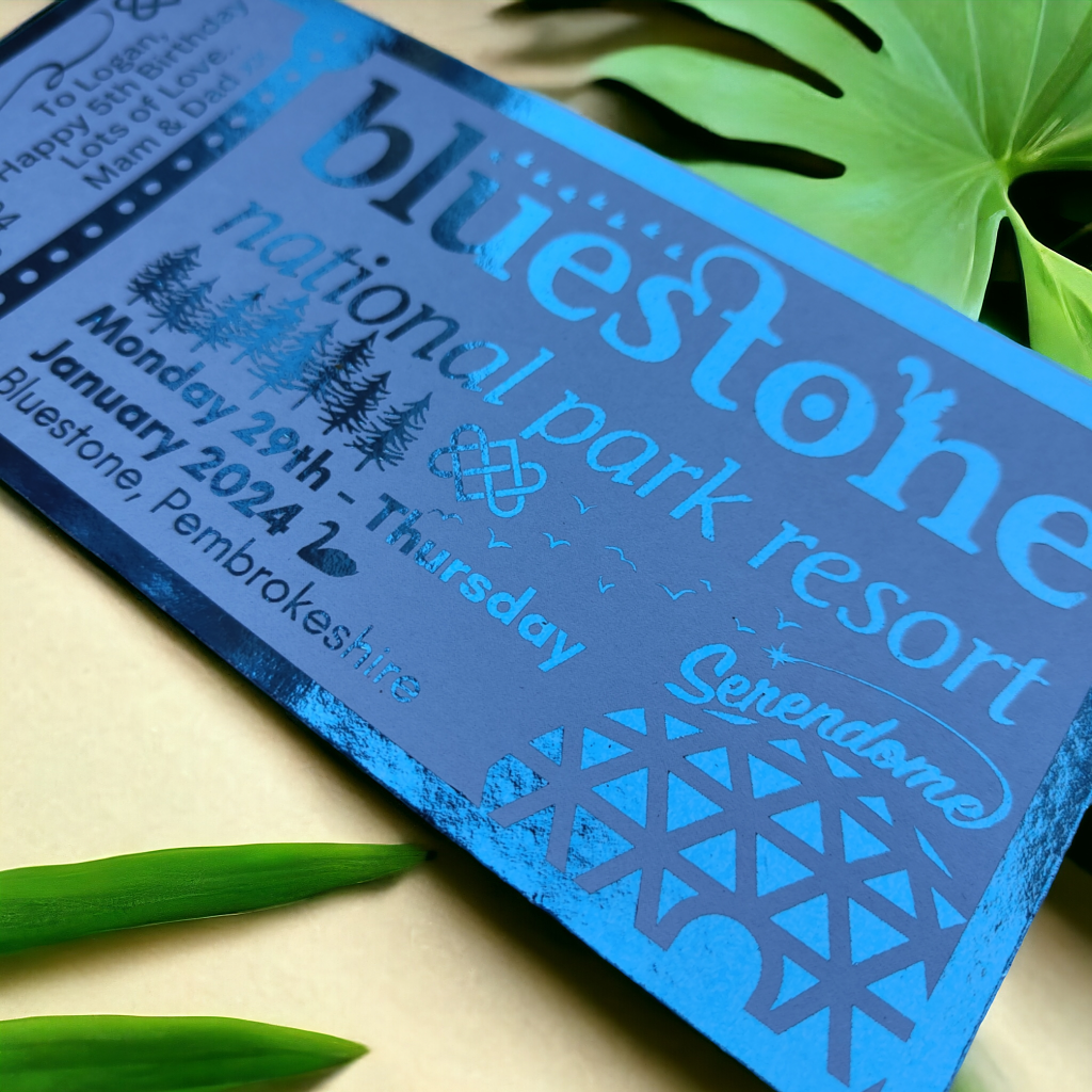 Bluestone National Park Resort Foil Ticket