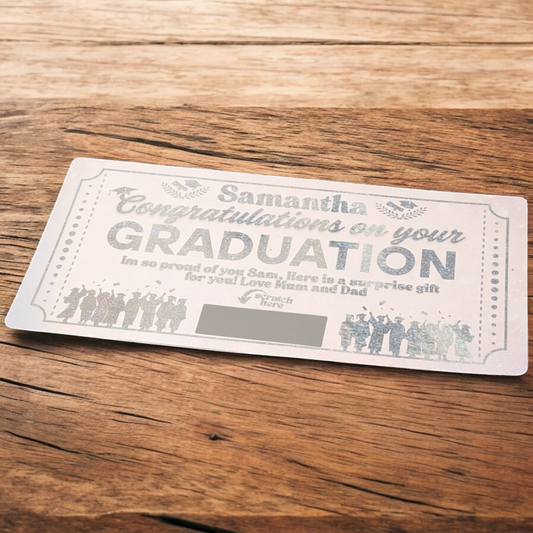 Graduation Foil Ticket Gift Scratch Reveal