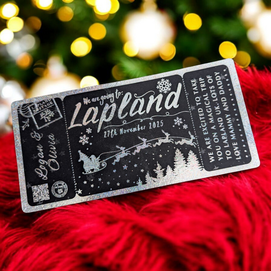 Lapland UK Black and Silver Foil Ticket
