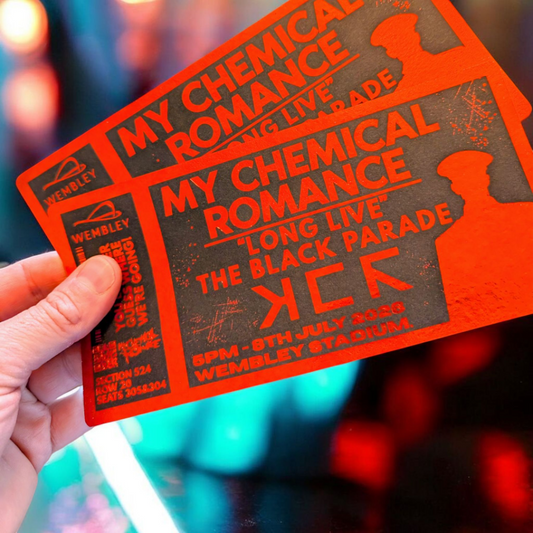 My Chemical Romance Black With Red Foil Ticket