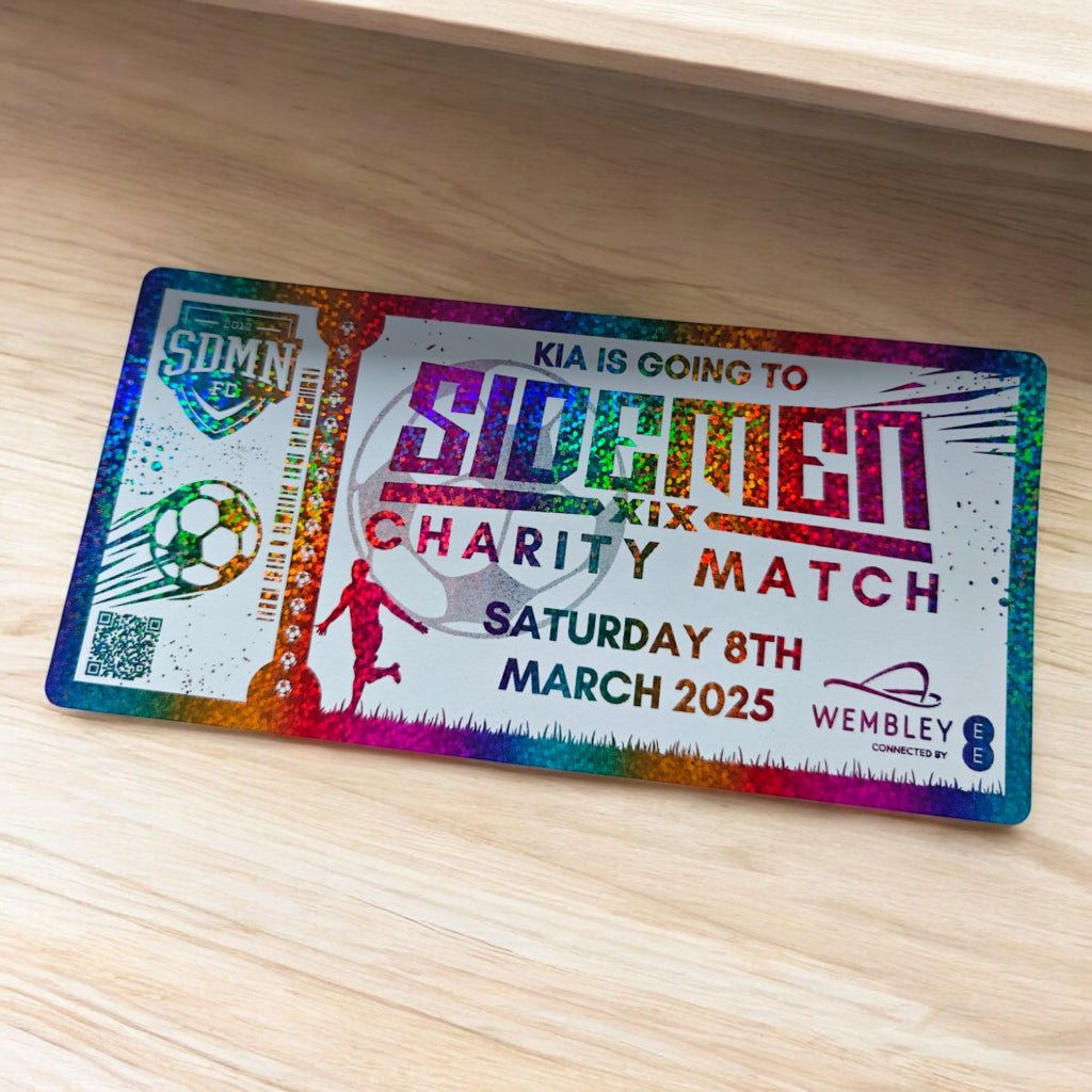 Sidemen Charity Match Glitter Foil Ticket