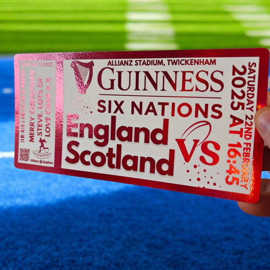 Any Sport Sporting Event Foil Ticket Gift Idea Token Any Game Match Birthday Voucher Season Husband