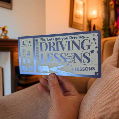 Lilac Driving Lesson Foil Ticket