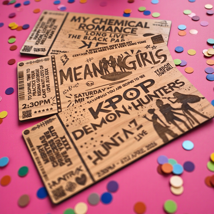 Kpop Gift Ticket Wood