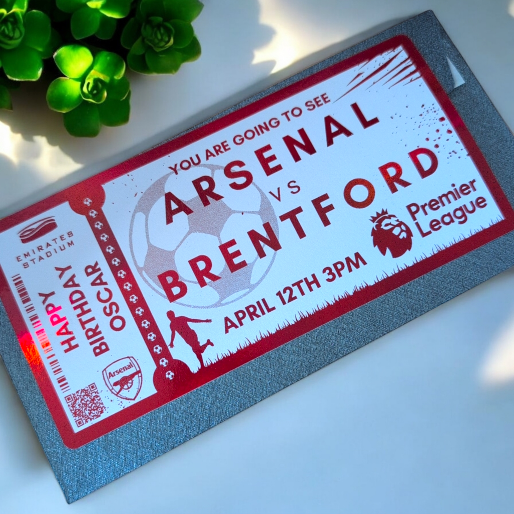 Arsenal Premier Red Foil Ticket