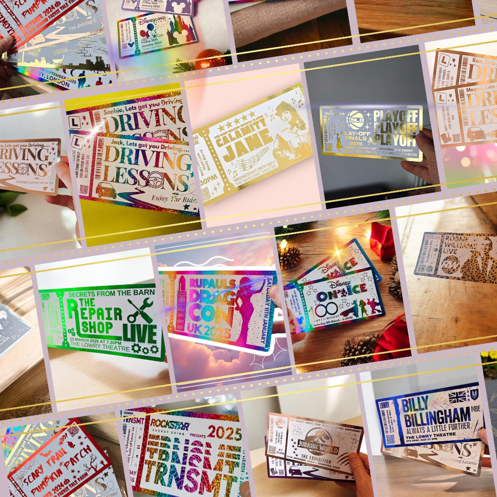 Collage Of Foil Tickets 2 Foiltickets.co.uk