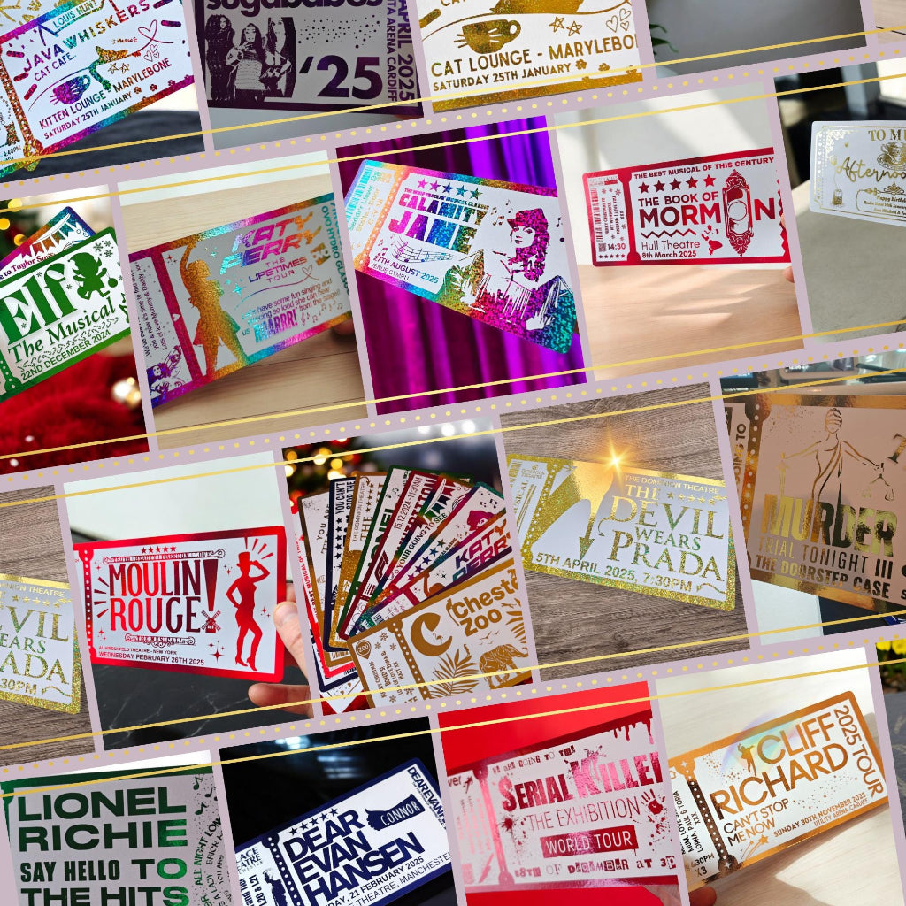 Collage Of Foil Tickets 4 Foiltickets.co.uk