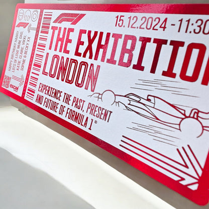 F1 The Exhibition Red Foil Ticket Gift