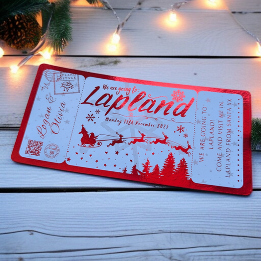 Lapland Red Foil Gift Ticket