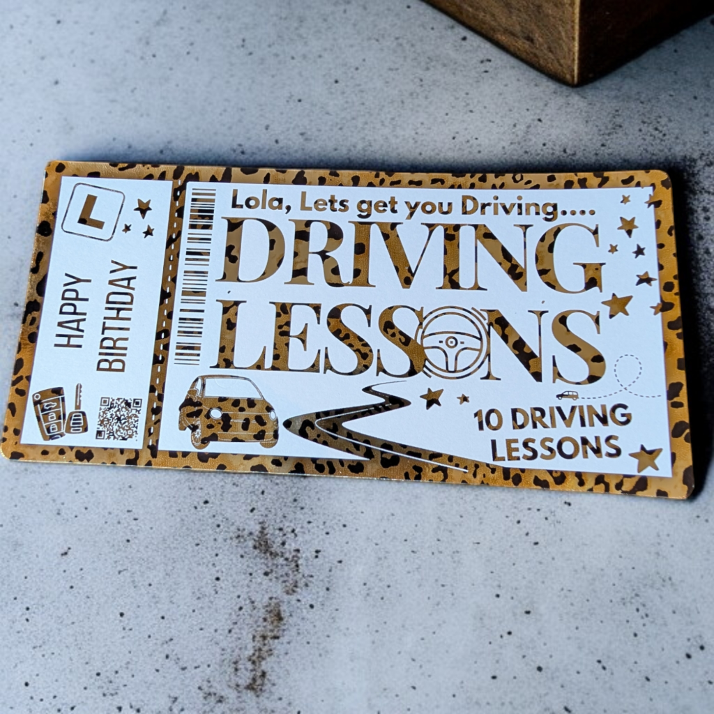 Leopard Skin Driving Voucher Foil