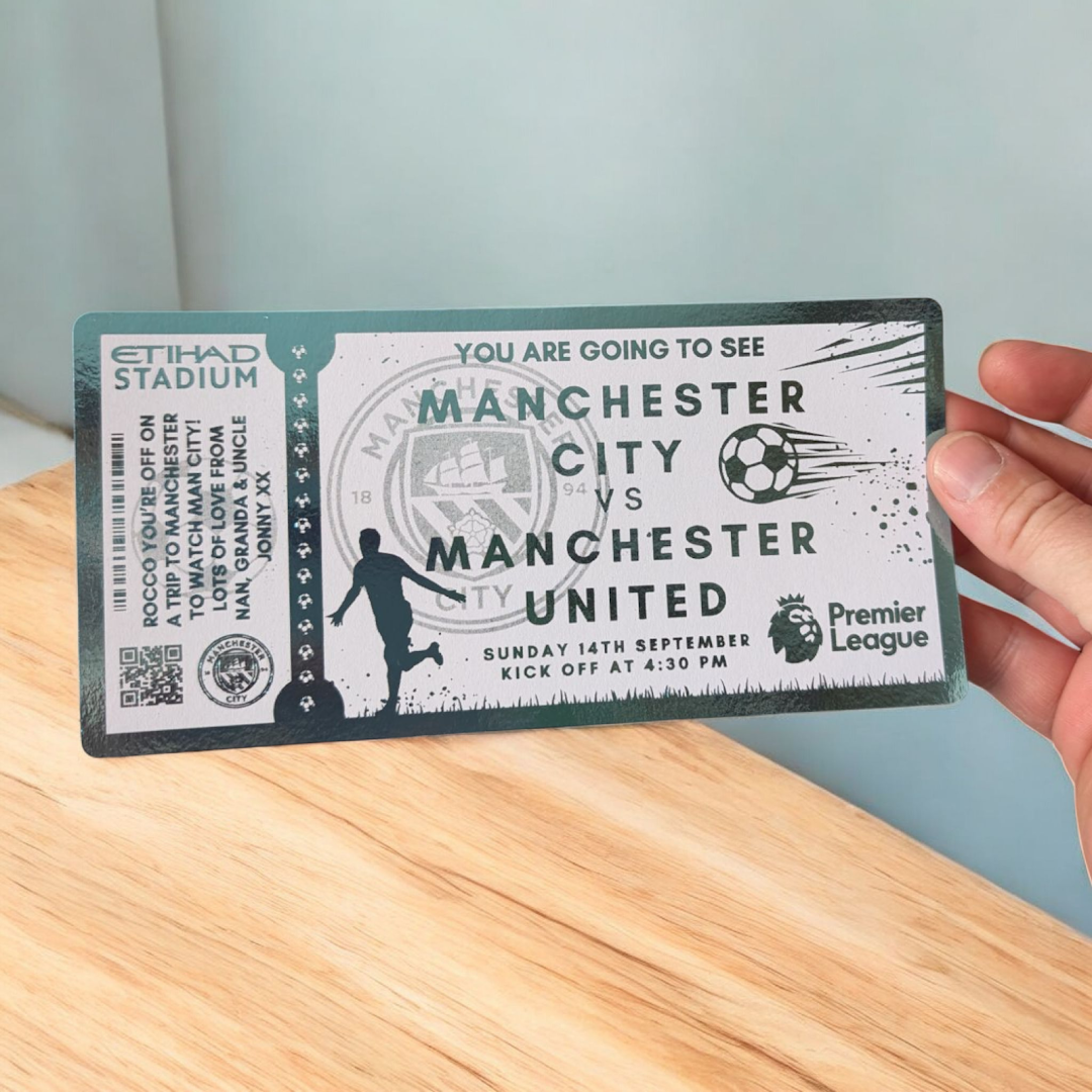 Manchester City vs United Foil Ticket