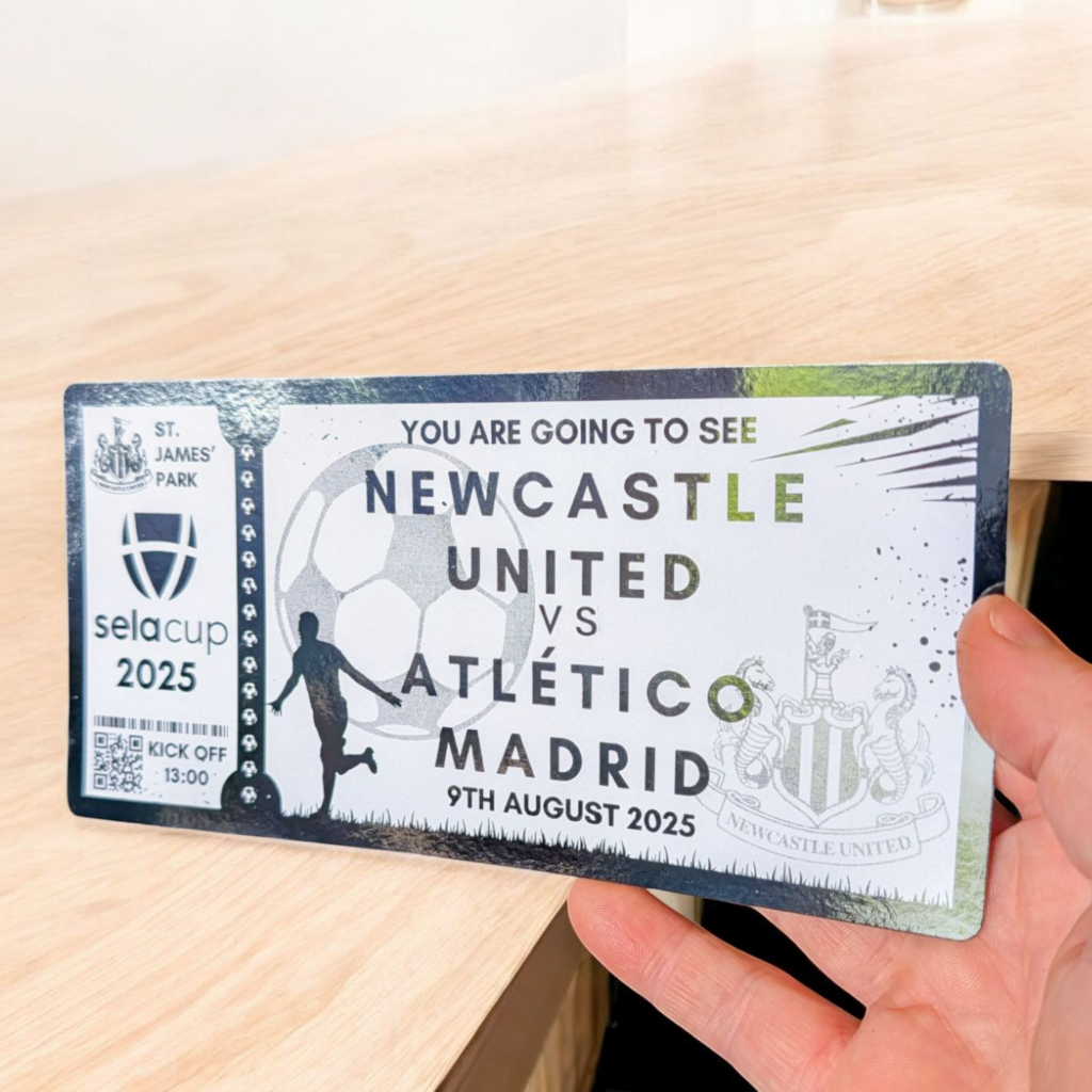 Newcastle United Sela Cup Foil Ticket