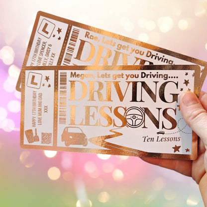 Rose Gold Driving Foil Gift Voucher